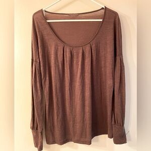 Catherine Andre chocolate brown top. Made in France